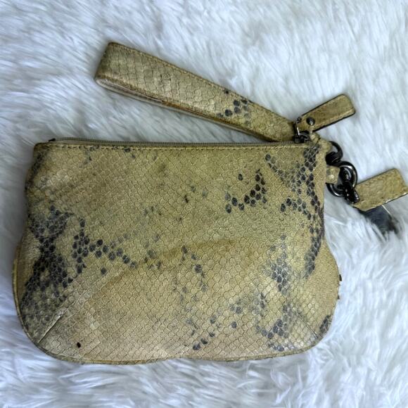 COACH Kristin Embossed Python Wristlet - Picture 2 of 9